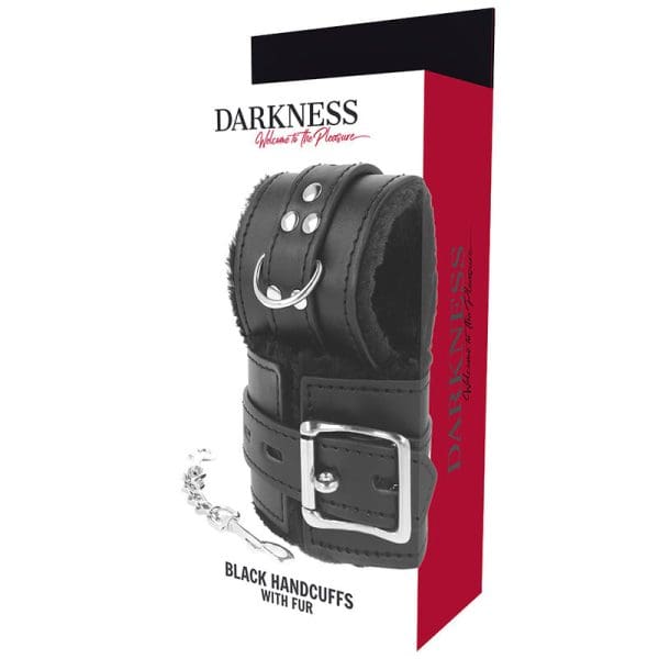 DARKNESS - BLACK LINED BDSM HANDCUFFS 5